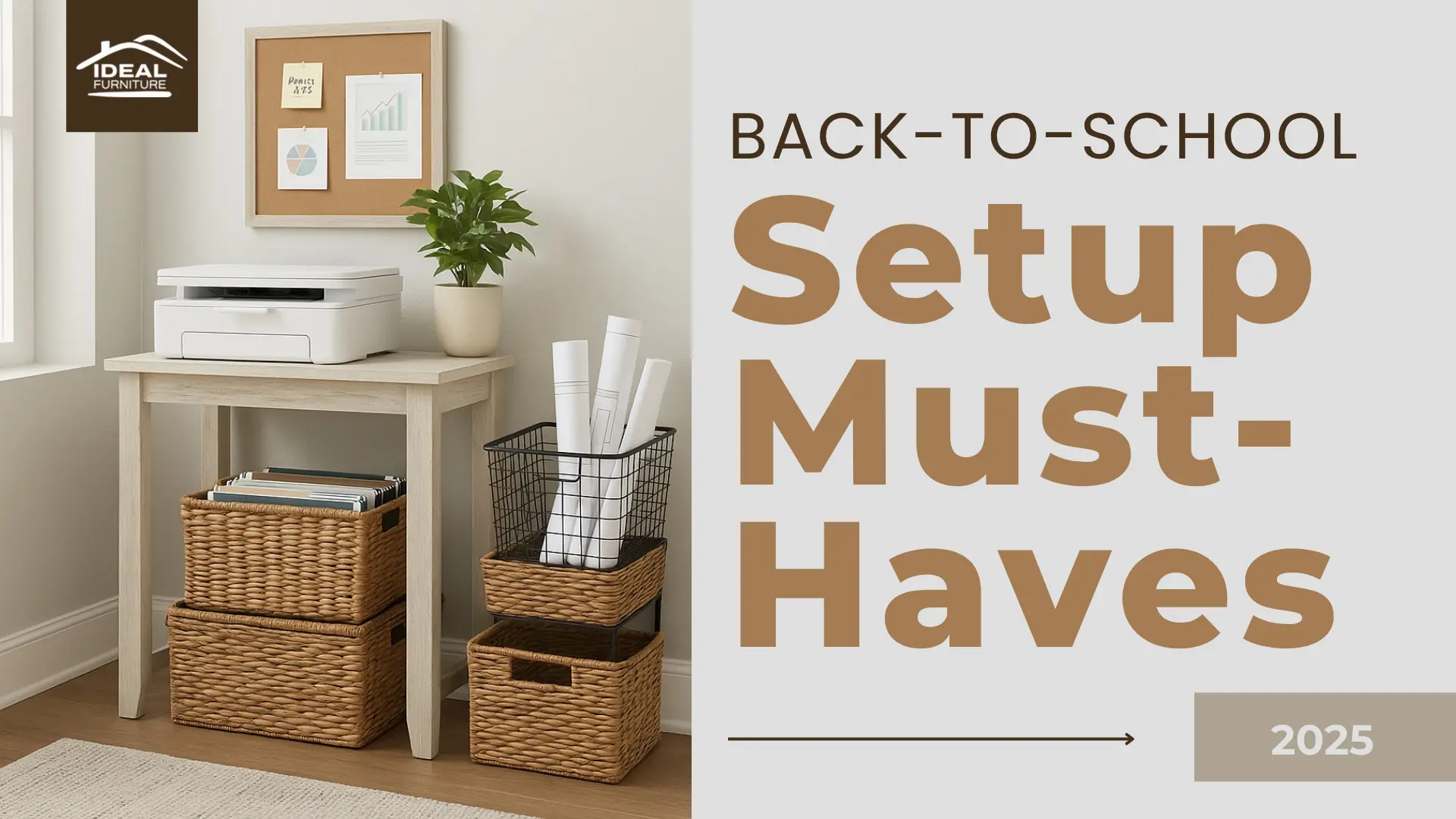 back-to-school study space with desk, chair, and decor